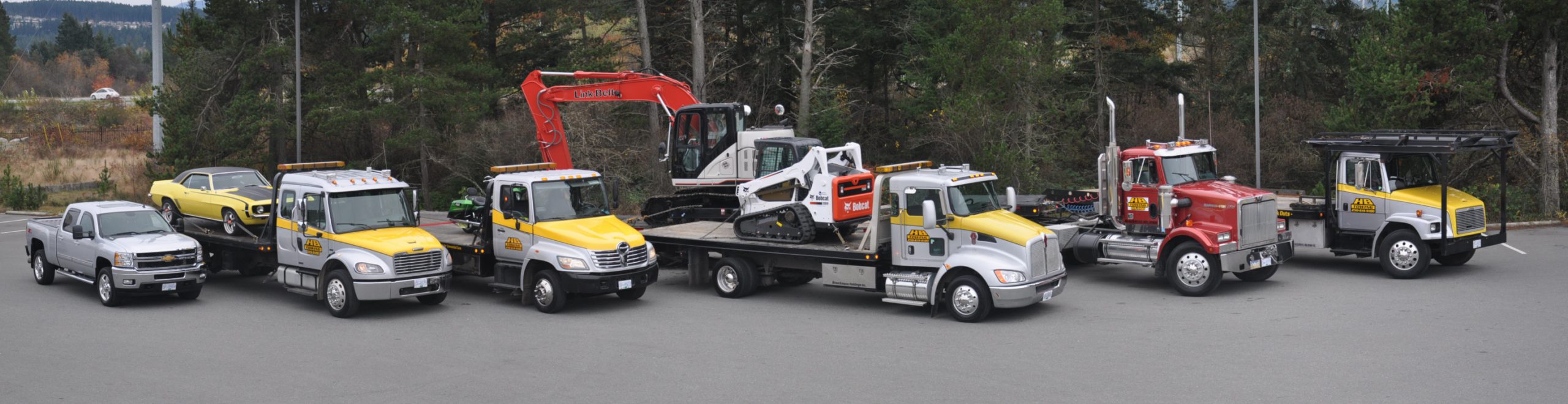 HB Towing fleet image. All Vehicles.